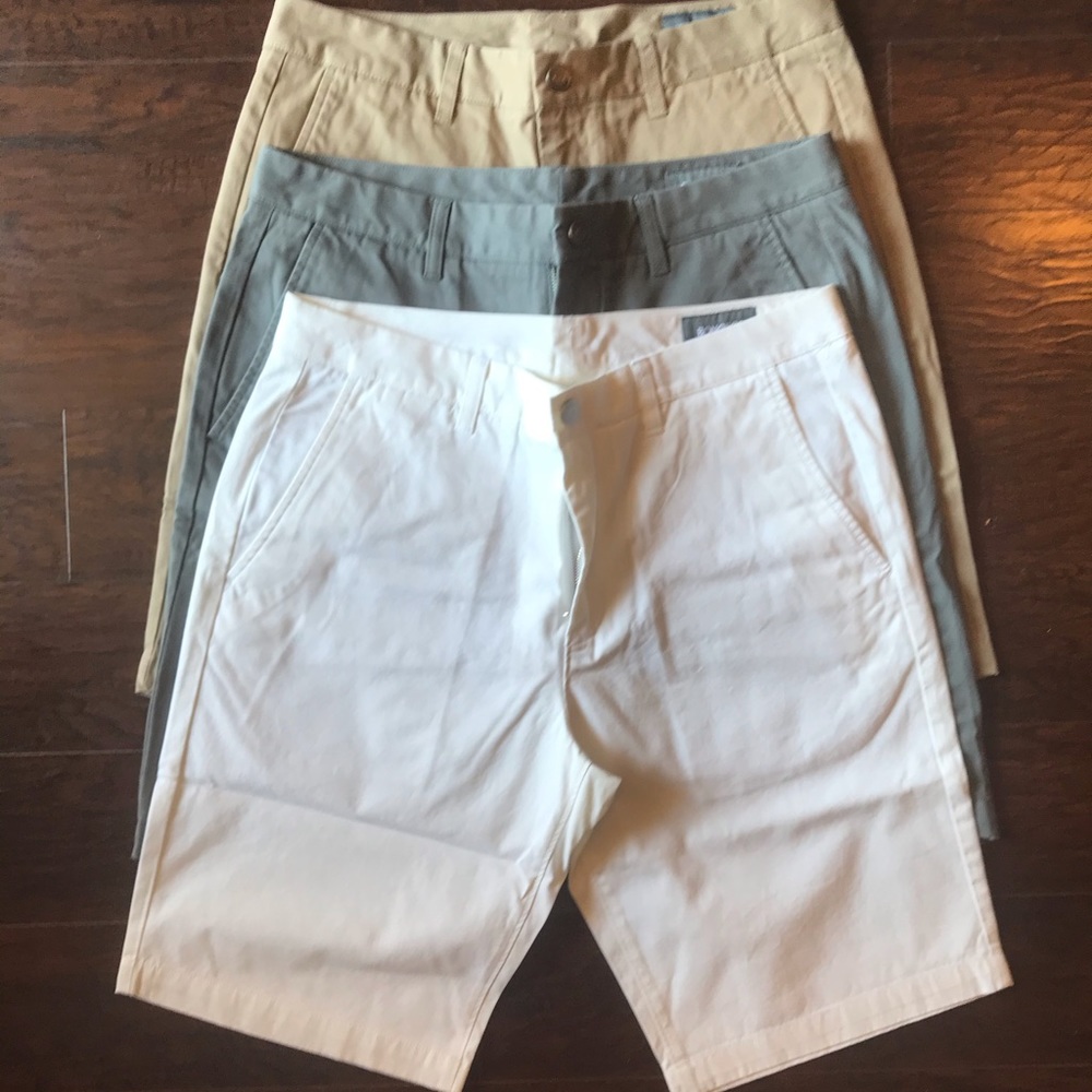 3 PAIRS BONOBOS Chinos Sz 33 11in Inseam